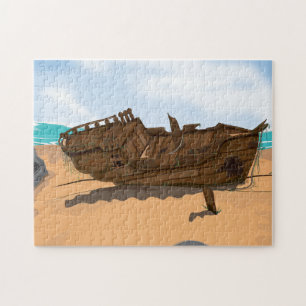 Gestrand wrak legpuzzel