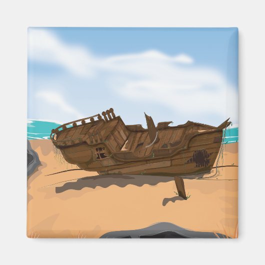Gestrand Wrak Magneet (Voorkant)