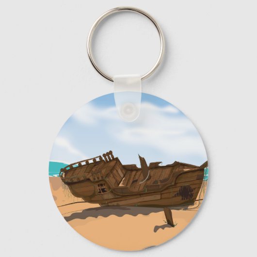 Gestrand Wrak Sleutelhanger (Voorkant)