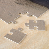 Gestrandde boot op een zandstrand | AI gegenereerd Legpuzzel (Zijkant)