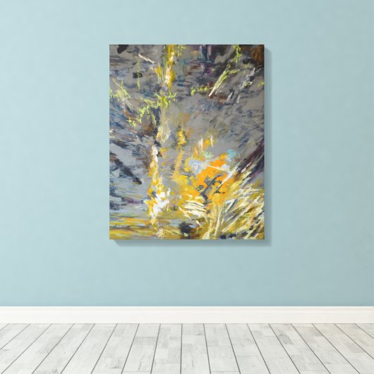 Gestrande boot canvas afdruk (Insitu (Houten vloer))