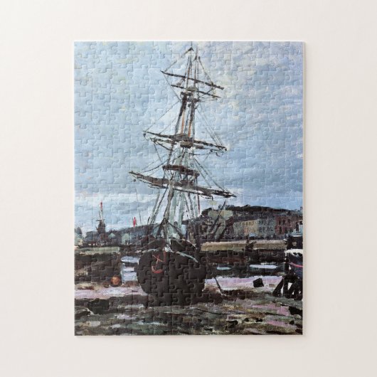 Gestrande boot in Fecamp Monet Fine Art Legpuzzel (Verticaal)