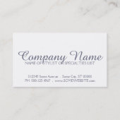 gestrande golf visitekaartje (Achterkant)