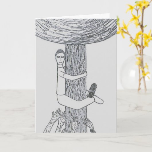 Gestrande kerstkaart kaart (Gele Bloem)