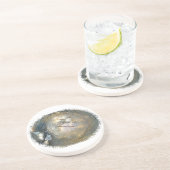 Gestrande kwal zandsteen onderzetter (Zijkant)