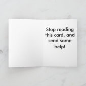 Gestrande Wenskaart Kaart (Binnen)