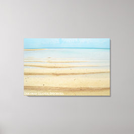 Gestrande Zandige Kust Landschap Reis Foto Canvas Afdruk