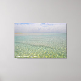 Gestrande Zandige Kust Landschap Reis Foto Canvas Afdruk
