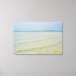 Gestrande Zandige Strand Kust Landschap Reis Foto Canvas Afdruk