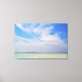 Gestrande Zandige Strand Kust Landschap Reis Foto Canvas Afdruk