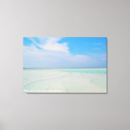 Gestrande Zandige Strand Kust Landschap Reis Foto Canvas Afdruk