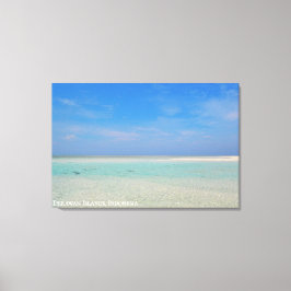 Gestrande Zandige Strand Kust Landschap Reis Foto Canvas Afdruk
