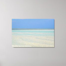 Gestrande Zandige Strandkust Landschap Reis Foto Canvas Afdruk