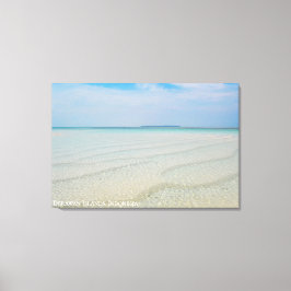 Gestrande Zandige Strandkust Landschaps Reis Foto Canvas Afdruk