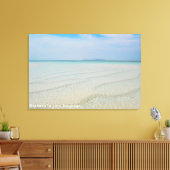 Gestrande Zandige Strandkust Landschaps Reis Foto Canvas Afdruk (Insitu (Woonkamer))