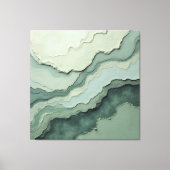 Gestratificeerde salie Abstract - Organic Modern Canvas Afdruk (Voorkant)