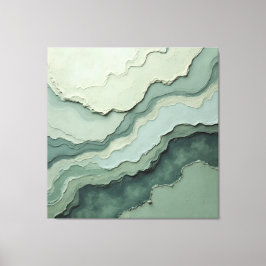 Gestratificeerde salie Abstract - Organic Modern Canvas Afdruk