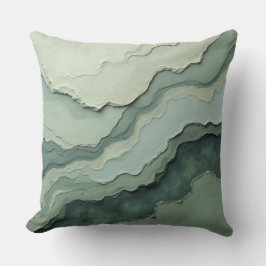 Gestratificeerde salie Abstract - Organic Modern Kussen