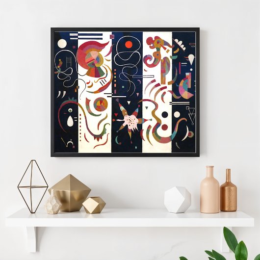 Gestreefd door Wassily Kandinsky Poster
