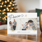 Gestreefde vrede | Twee foto Feestdagenkaart