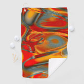 Gestreefde wijnstokken, oranje aan rood op grijs golfhanddoek (Insitu)