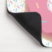 Gestreelde Roze 3D Donut Muismat (Hoek)