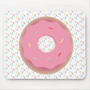 Gestreelde Roze 3D Donut Muismat