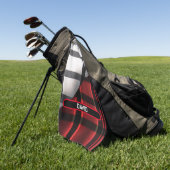 Gestreept Abstract rood zwart Collectie Golfhanddoek (Groen)