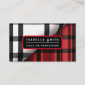 Gestreept Abstract rood zwart Collectie Visitekaartje (Voorkant)