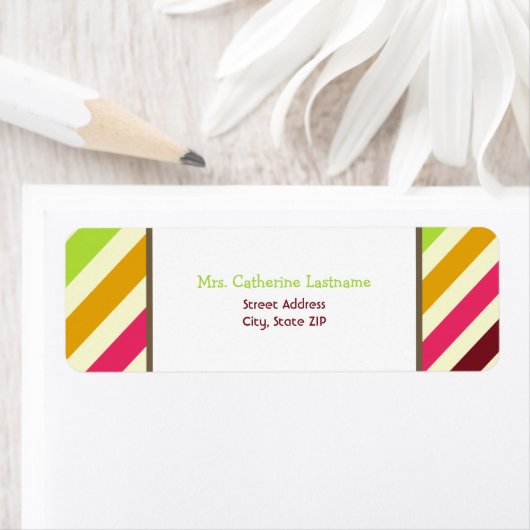 Gestreept adreslabel etiket (Insitu)