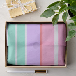 Gestreept Anjer Roze, Mauve en Robins Ei Blauw Tissuepapier
