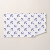 Gestreept anker herhaal wit bad handdoek (Handdoek)