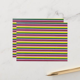 Gestreept ansichtkaart   Kleurrijk   Modern   Stou Briefkaart