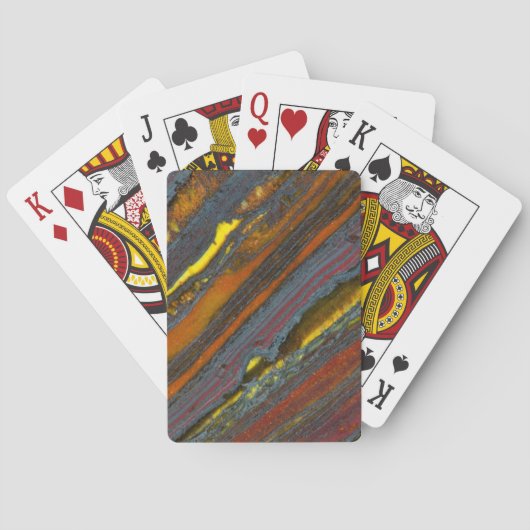 Gestreept Australisch Tijgeroog Pokerkaarten (Achterkant)
