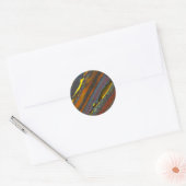 Gestreept Australisch Tijgeroog Ronde Sticker (Envelop)