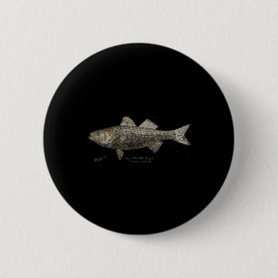 Gestreept B Vissen Ronde Button 5,7 Cm