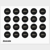 Gestreept B Vissen Ronde Sticker (Vel)