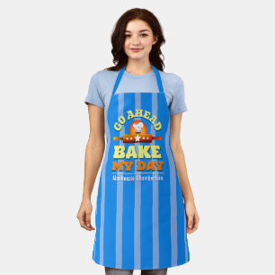 Gestreept Bak Mijn Dag Schort - Blauw