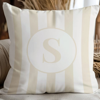 Gestreept Beige Off Wit Sierkussen