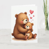 Gestreept Beren Liefdevolle Kaart (Voorkant)
