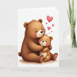 Gestreept Beren Liefdevolle Kaart
