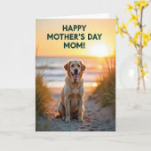Gestreept Beste Hond Ooit Kaart (Gele Bloem)
