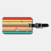 gestreept bijenpatroon |  Bagagelabel (Voorkant horizontaal)