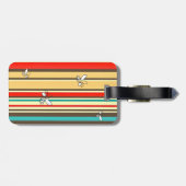 gestreept bijenpatroon |  Bagagelabel (Achterkant horizontaal)