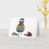 gestreept bittig Wenskaart Kaart (Gele Bloem)