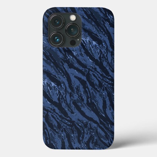 Gestreept Blauw Camo Case-Mate iPhone Case (Achterkant)