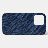 Gestreept Blauw Camo Case-Mate iPhone Case (Achterkant (horizontaal))