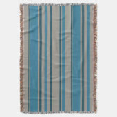 Gestreept blauw grijs deken (Voorkant Verticaal)