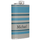 Gestreept blauw grijs heupfles (Rechts)