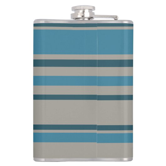 Gestreept blauw grijs heupfles (Achterkant)